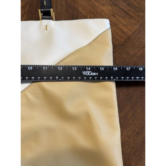 Times Arrow Large Black Gold and White Leather Tote Bag So Many Pockets! NWOT - Picture 2 of 9